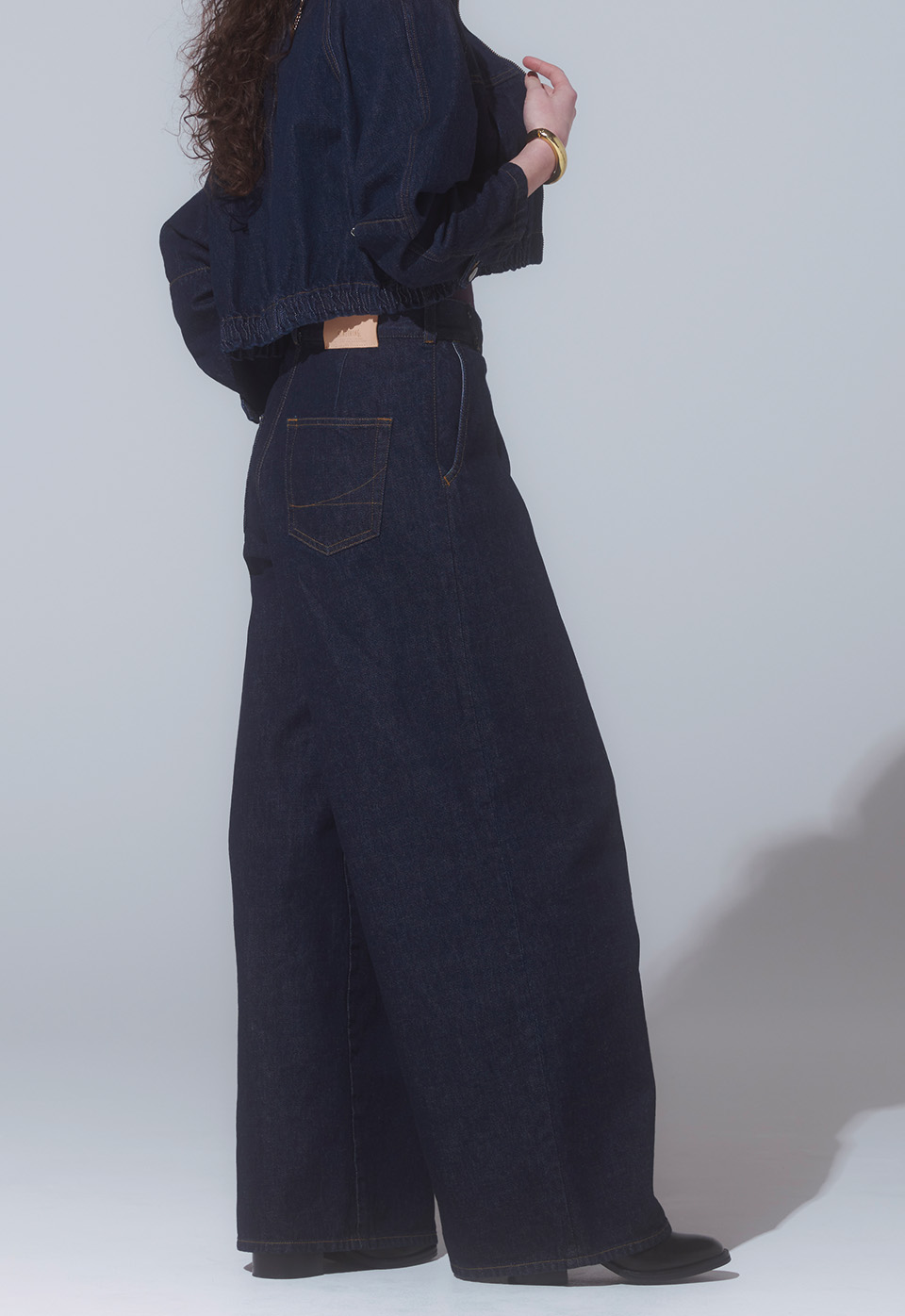BLOUSON WRAP WIDE PANTS